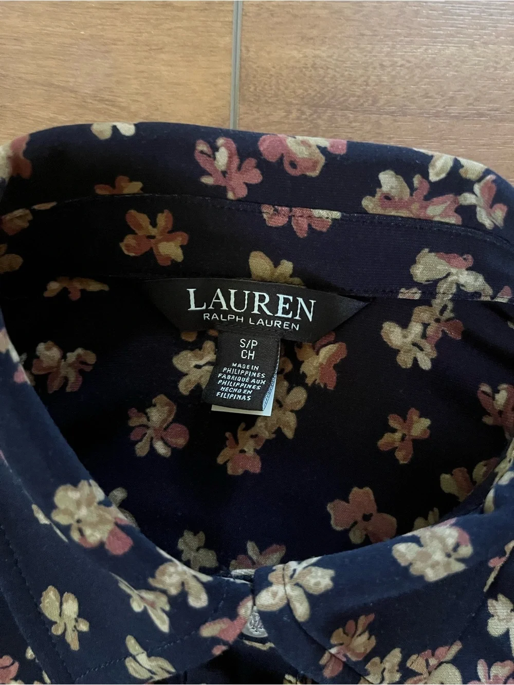 Ralph Lauren Navy Floral Button-Up Women’s Shirt - Picture 2 of 6